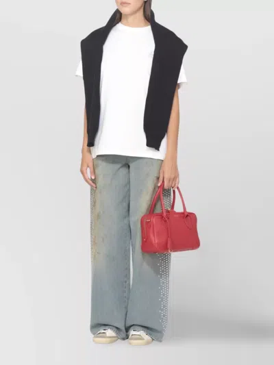 Golden Goose Star White Cotton Crew-neck T-shirt In White