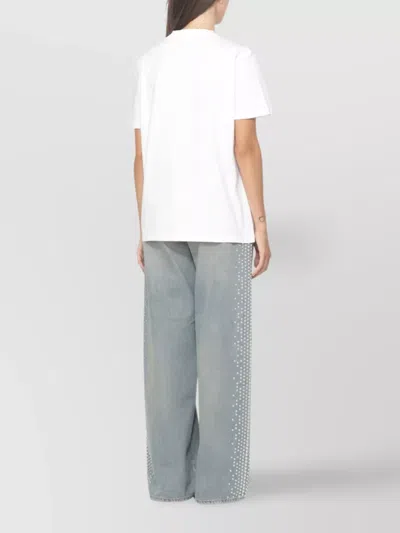 Golden Goose Star White Cotton Crew-neck T-shirt In White