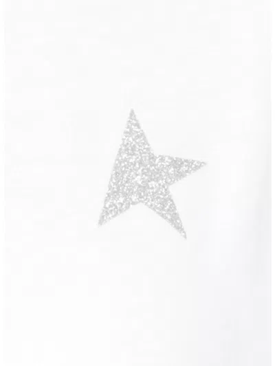 Golden Goose Star White Cotton Crew-neck T-shirt In White