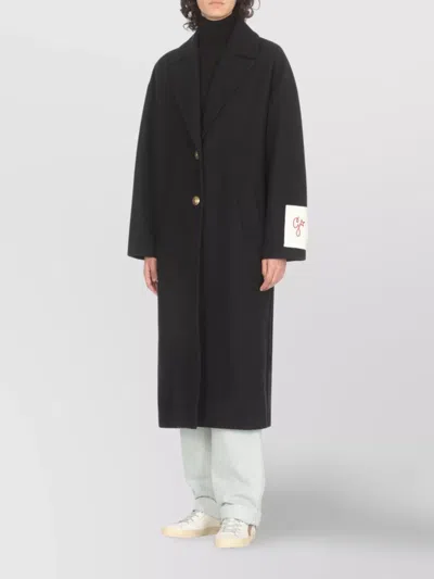 Golden Goose Cocoon Wool Coat In Blue