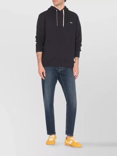 Autry Hooded Sweatshirt Drawstring Ribbed Cuffs In Blue