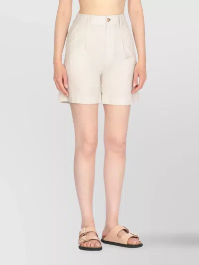 Woolrich Women's Cotton Pleated Front Shorts In Neutral