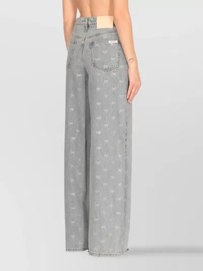 Self-portrait Self Portrait Women Crystal Embellished Denim Jeasn In Blue