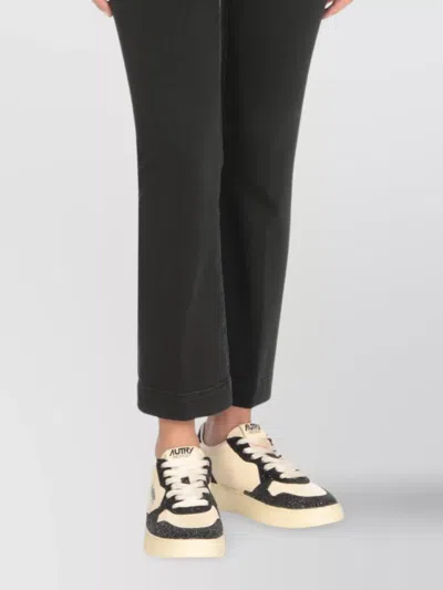 Autry Sparkling Low Top Sneakers With Perforated Toe