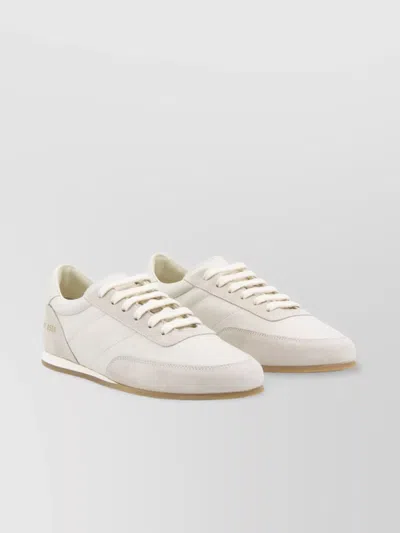 Common Projects Minimal Leather And Suede Low-top Runner Sneakers