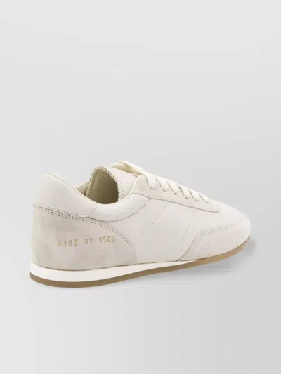 Common Projects Minimal Leather And Suede Low-top Runner Sneakers