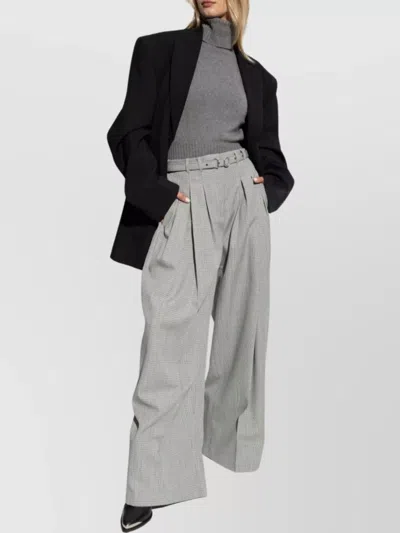 Ami Alexandre Mattiussi Ami High Neck Cashmere Blend Sweater In Gray