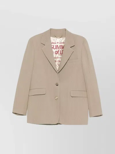 Golden Goose Journey W's Sb Over Jacket Maia Pinstripe In Neutral