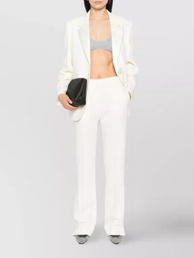 Golden Goose Blazer With Beaded Sleeves And Wool In Neutral