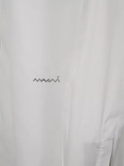 Marni Structured Collar Long Sleeve Blouse In White