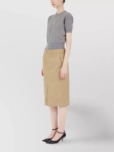 Maison Margiela Midi Skirt In Brown