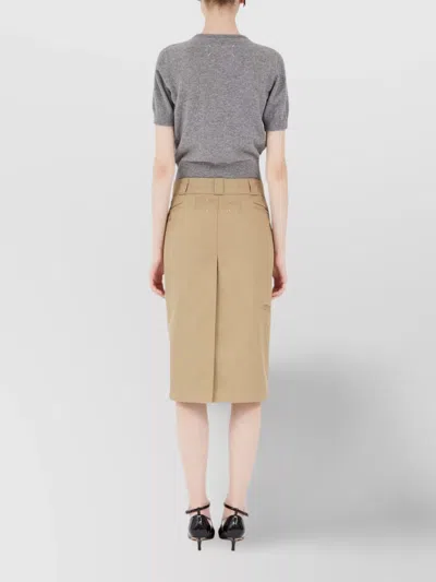 Maison Margiela Midi Skirt In Brown
