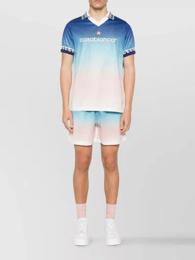 Casablanca Gradient Football Shorts In Blue