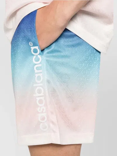 Casablanca Gradient Football Shorts In Blue