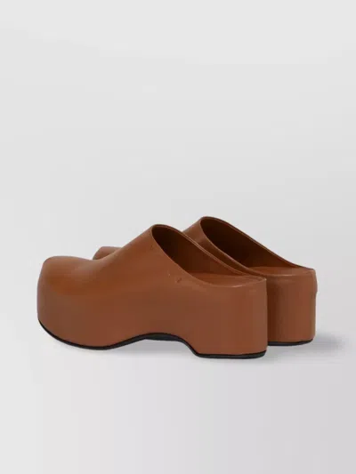 Marni Twin-set Round Neck Sweater Print In Brown