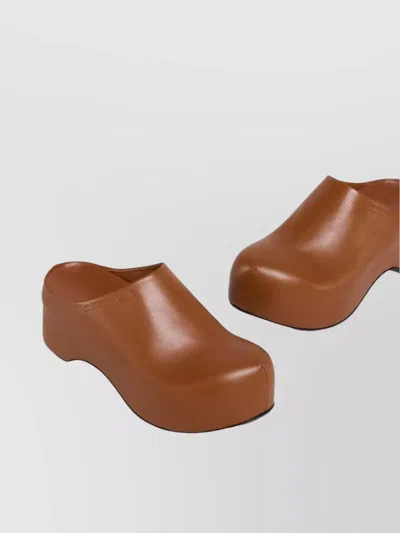 Marni Twin-set Round Neck Sweater Print In Brown