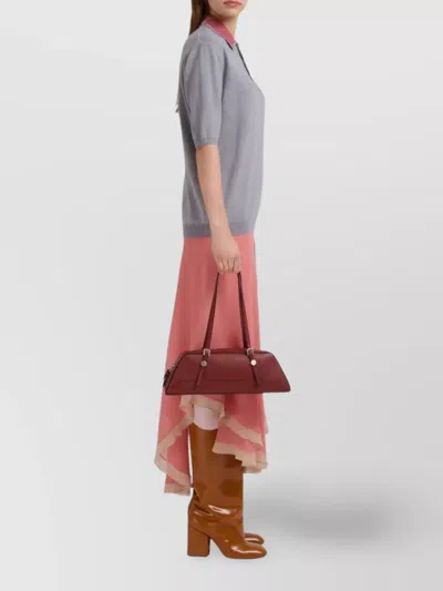 Marni Structured Duffle Bag Long Handles In Red