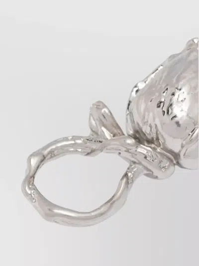 Marni Bold Sculptural Textured Statement Ring In Metallic
