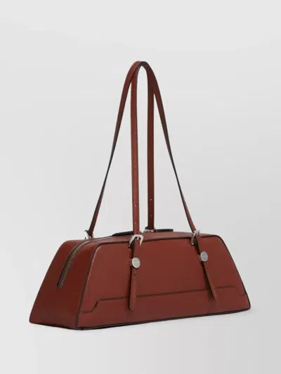 Marni Structured Duffle Bag Long Handles In Red