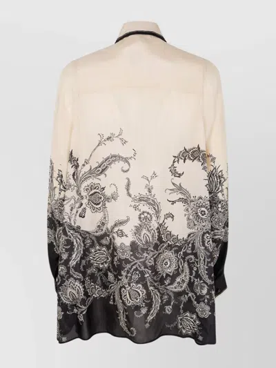 Zimmermann Camicia Rhiannon In Seta Stampata  Donna In White