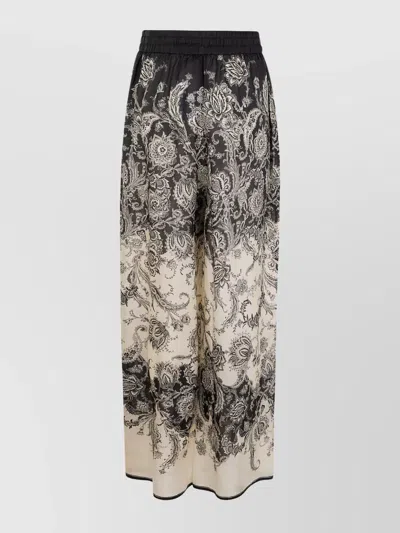 Zimmermann Pantalone Rhiannon In Seta Stampata  Donna In White