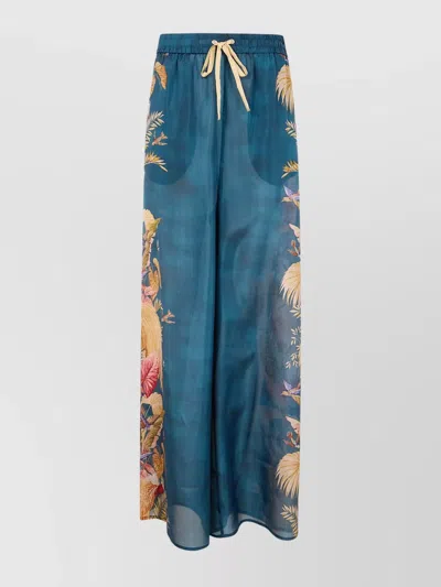 Zimmermann Ascension Relaxed Pant In Blue