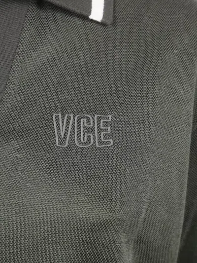 Golden Goose Cropped Cotton Polo Shirt In Gray