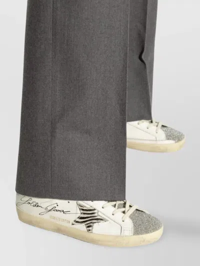 Golden Goose Crystal Toe And Tongue Zebra Star Sneakers