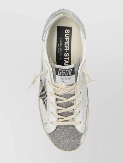 Golden Goose Crystal Toe And Tongue Zebra Star Sneakers