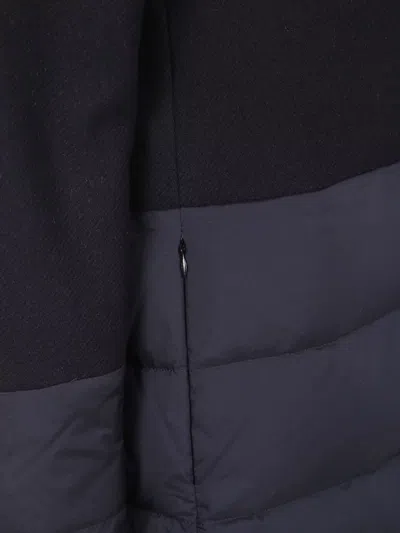 Herno Hooded Padded Jacket With Wool Inserts In Black