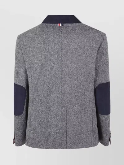 Thom Browne Fisherman Shawl Solid Donegal Tweed In Multi