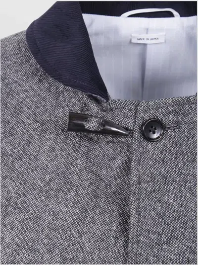 Thom Browne Fisherman Shawl Solid Donegal Tweed In Multi