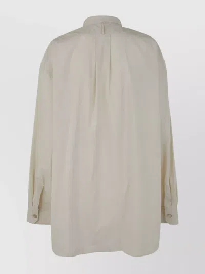 Our Legacy Collared Neck Tuxedo Shirt With Pleated Back In Gray