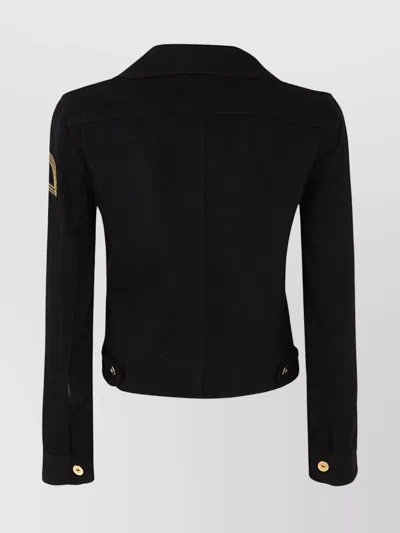 Patou Denim Shaped Jacket In Black