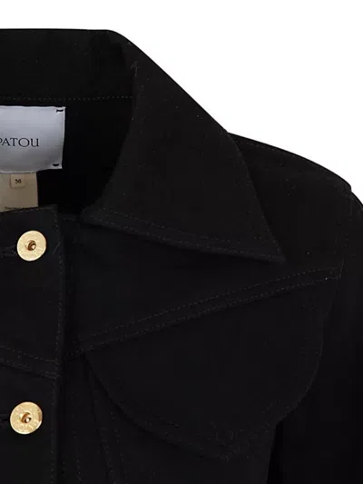 Patou Denim Shaped Jacket In Black