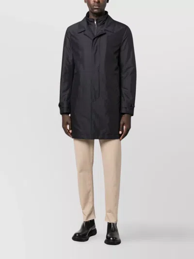 Fay Easy Morning Double Breasted Coat Clothing In Blue