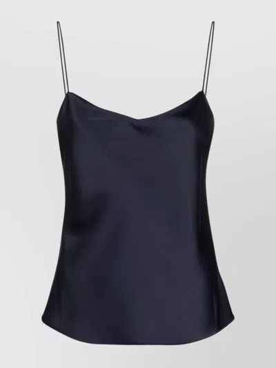 Theory Silky V-neck Camisole Top In Blue