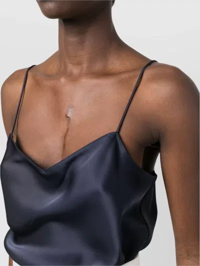 Theory Silky V-neck Camisole Top In Blue