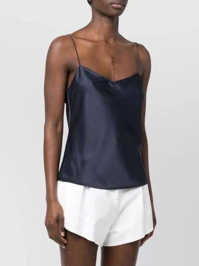 Theory Silky V-neck Camisole Top In Blue