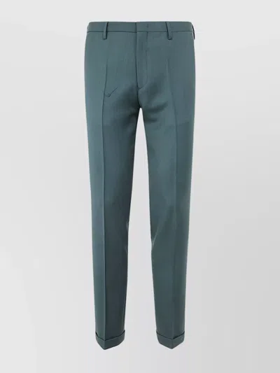 Paul Smith Tailored Men's Trousers Cuffed Hem In Blue