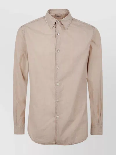 Aspesi Comma Shirt Long Sleeves In Brown