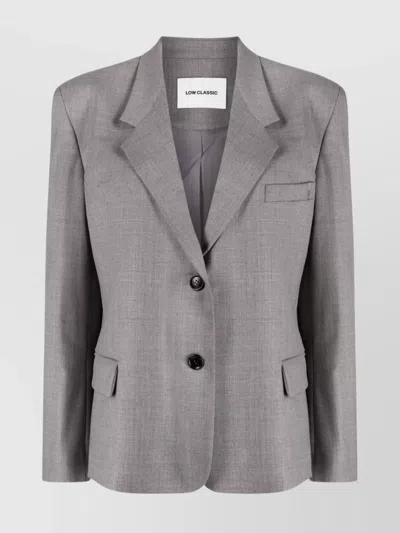 Low Classic Tailored Suit Jacket With Notched Lapels In Multi