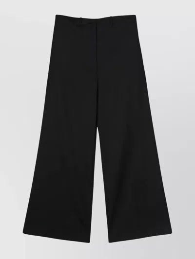 Low Classic Wide Wool Trouser Featuring Back Pockets In Multi