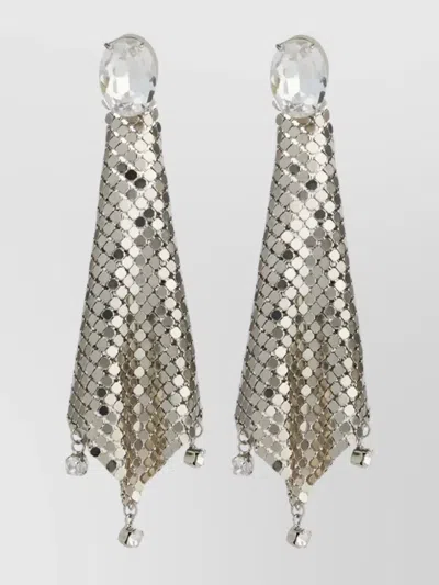 Rabanne Small Mesh Pixel Strass Earrings