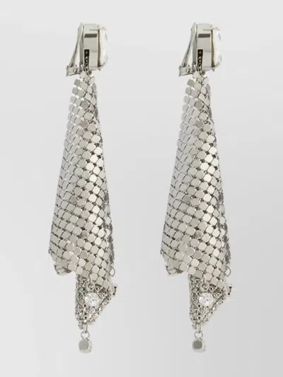 Rabanne Small Mesh Pixel Strass Earrings