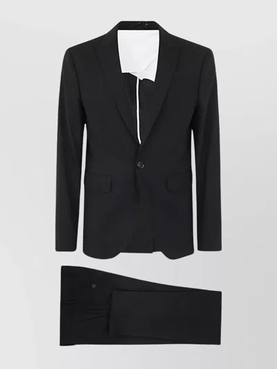 Dsquared2 Suit With Chest Pocket And Notched Lapels In Black