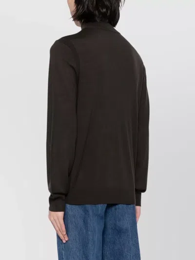 Paul Smith Men's Zip Neck Sweater In Black