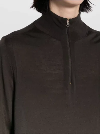 Paul Smith Men's Zip Neck Sweater In Black