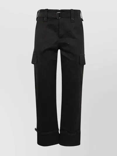 Sacai Tailored Straight Pants In Black