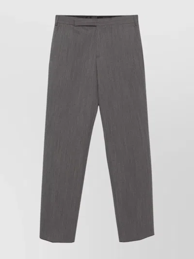 Lardini Man Attitude Straight Leg Trousers In Gray